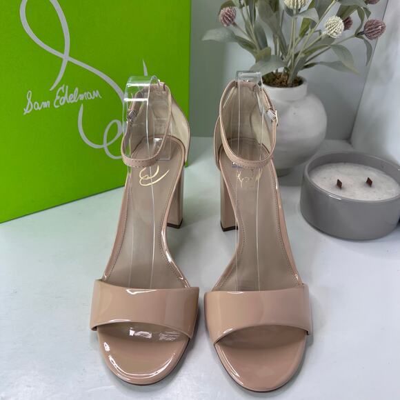 Sam Edelman Robyn Leather Ankle Strap Heel Beige I3433L1001 Women's 11 M - Picture 6 of 11